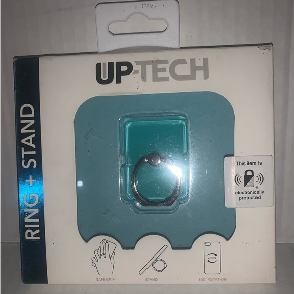 UP-Tech Ring + Stand in Silver and Blue - Picture 1 of 4